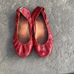 Tieks Ruby Red Patent Leather Ballet Flats Sz9